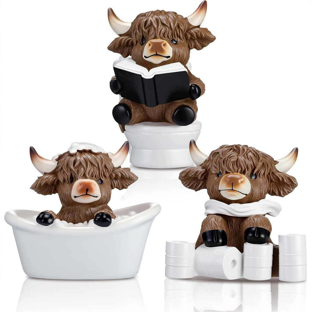 Funny Highland Cattle Decorative Figure