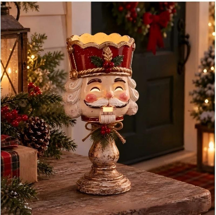 Decorative nutcracker table lamp