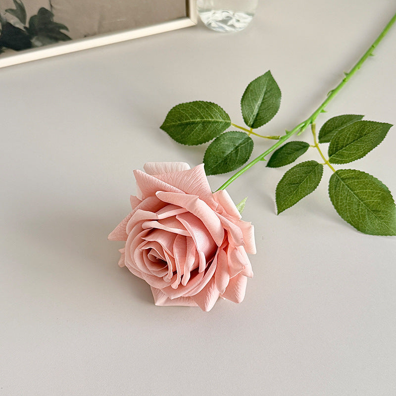 Realistic Silk Rose Stem for Home Decor