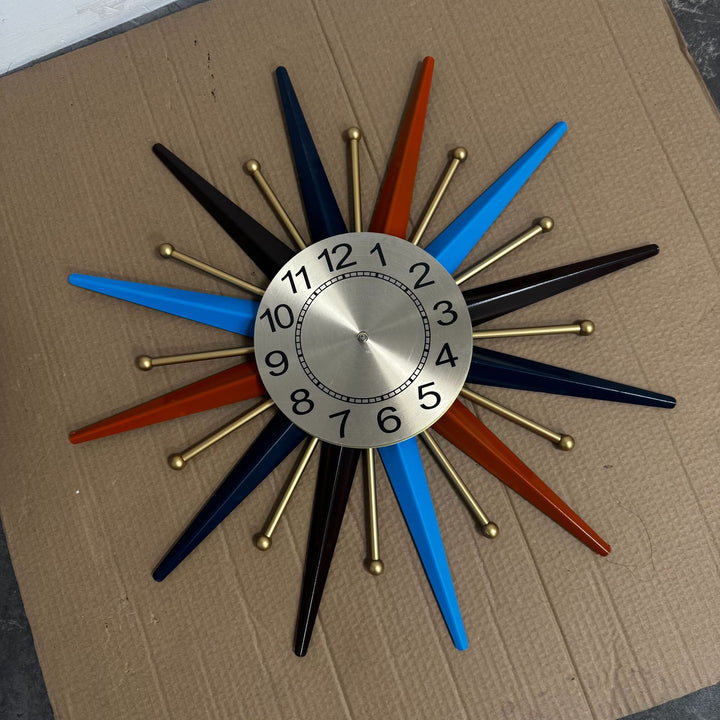 Retro Starburst Wall Clock
