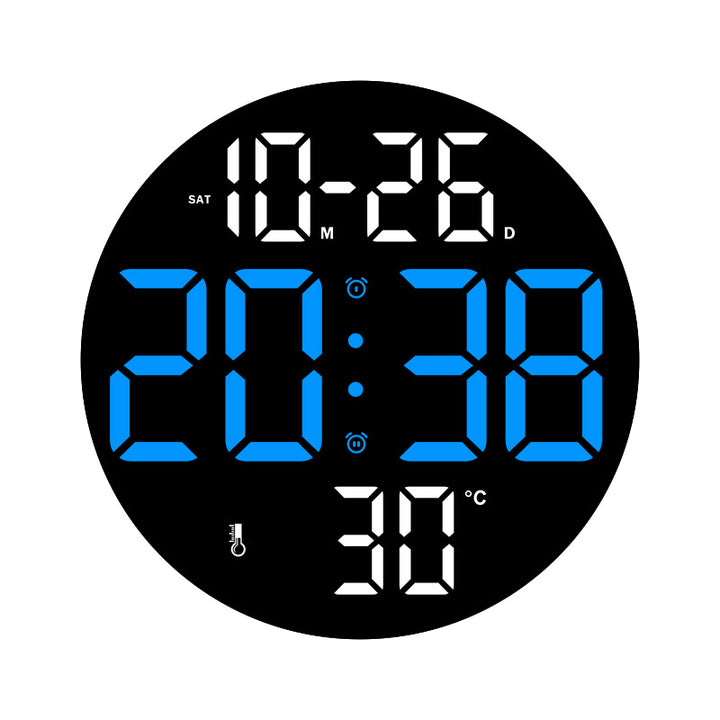 Digital wall clock with temperature and hygrometer function