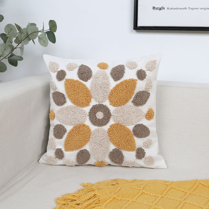 Decorative Textured Floral Throw Pillow