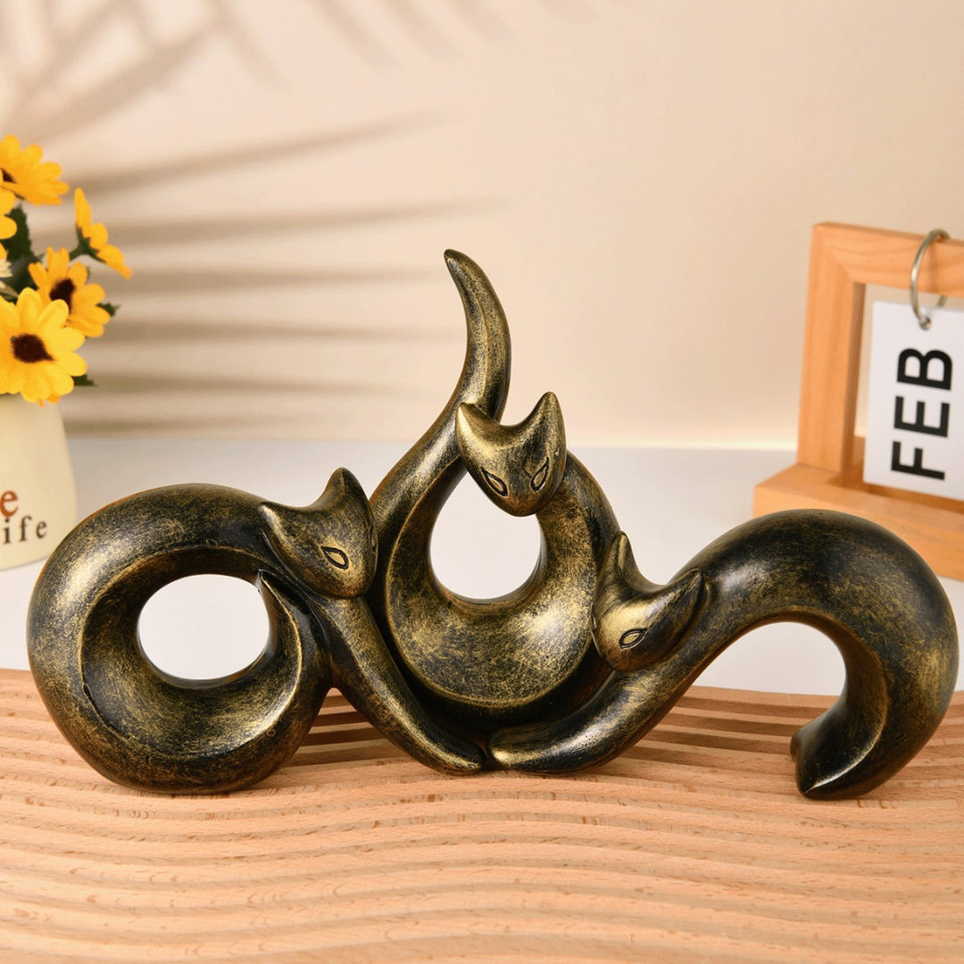Modern Abstract Cat Figurine