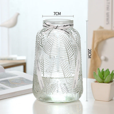 Textured Glass Storage Jar