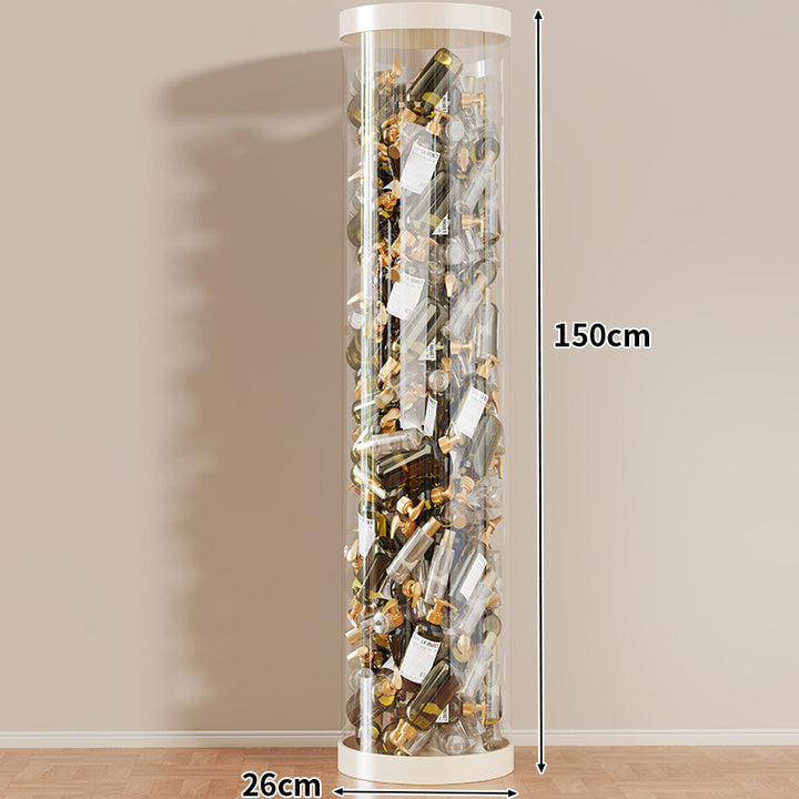 Tall Clear Acrylic Vertical Display Cylinder for Mini Perfume & Sample Bottle Collection