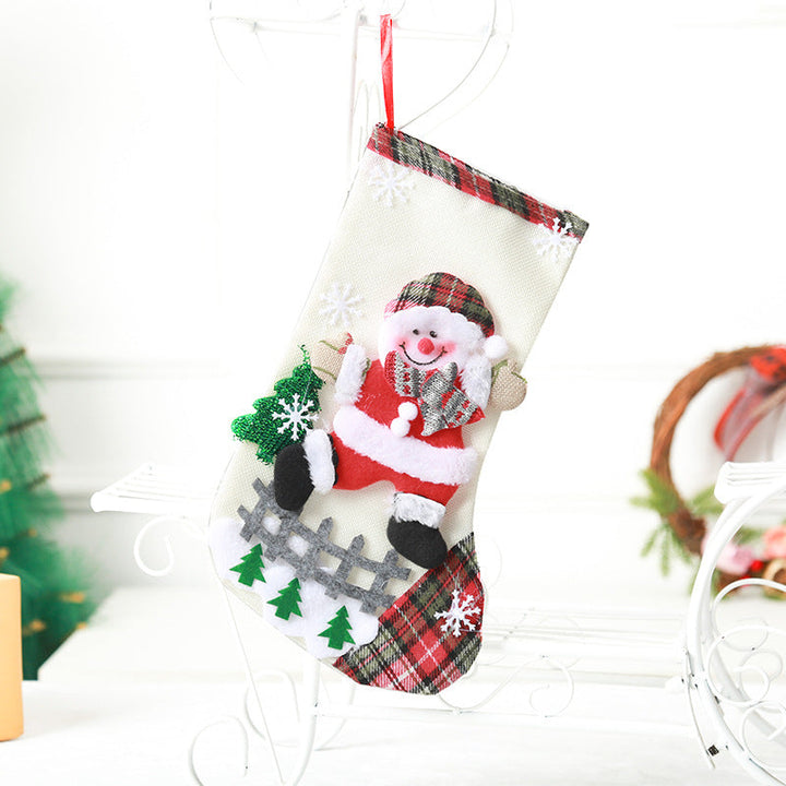 Festive Christmas stocking with cute Santa Claus motif
