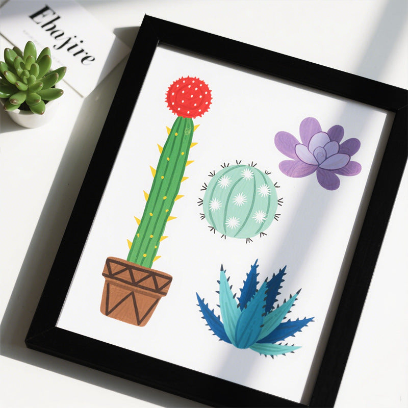 Decorative Framed Cactus Artwork
