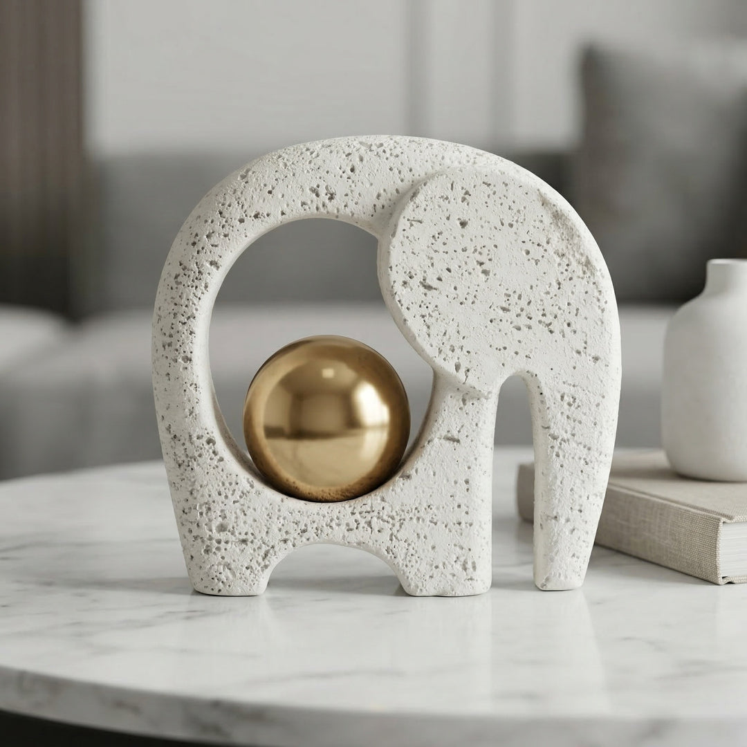 Modern Minimalist Elephant Sculpture