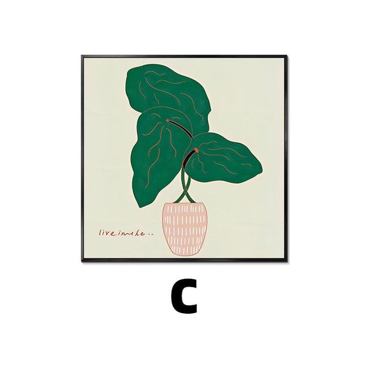 Abstract Plant-Themed Art Print