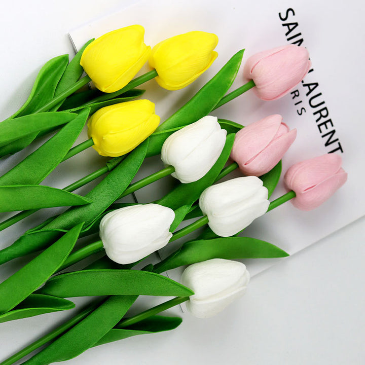 Realistic Faux Tulip Bouquet Arrangement