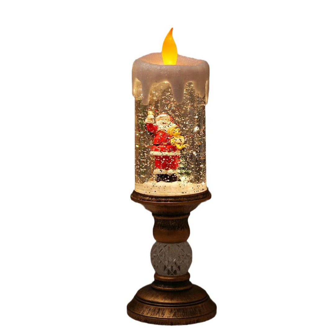 Christmas decoration lantern with snow globe