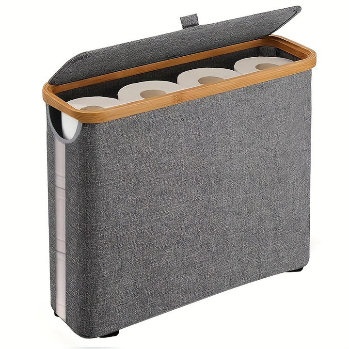 Sustainable recycling organizer with bamboo lid