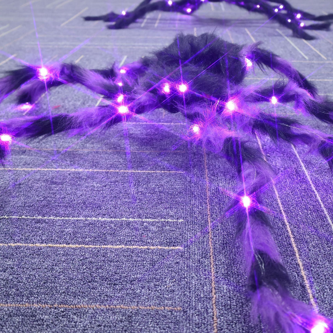 Creepy Halloween Spider Decoration with LED Lighting