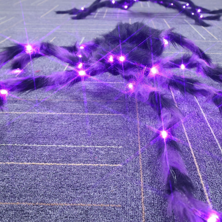 Creepy Halloween Spider Decoration with LED Lighting
