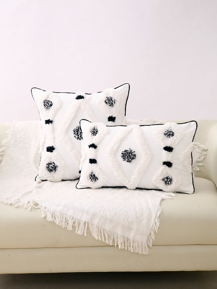 Decorative Textured Geometric Throw Pillow