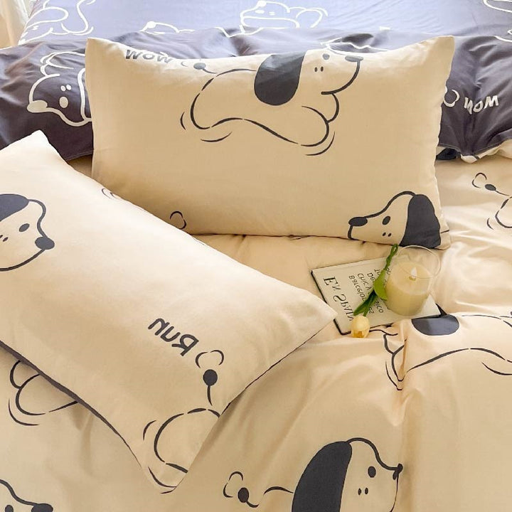 Stylish Grid Pattern Pillowcase Set