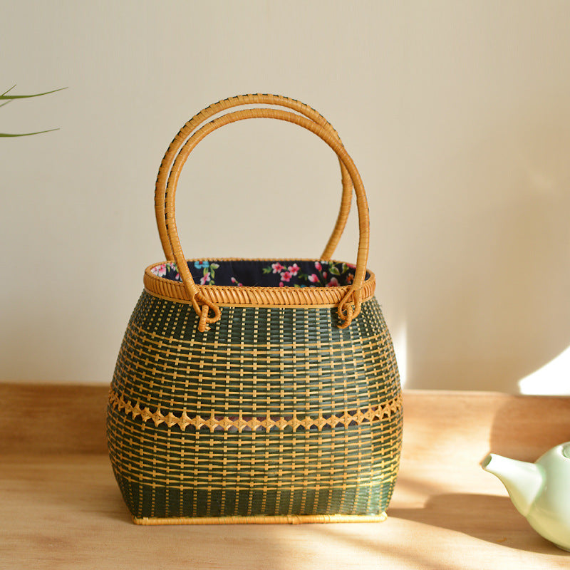 Handmade synthetic fiber tote bag