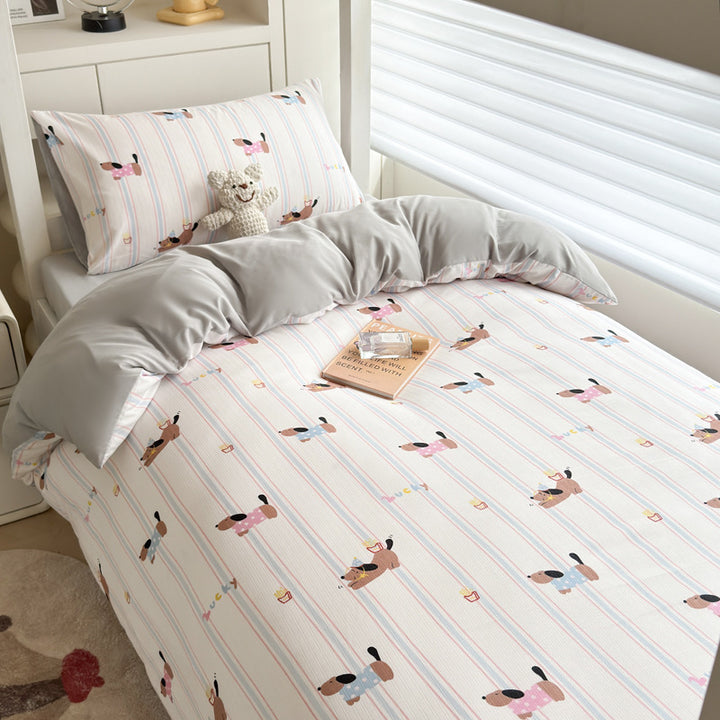 Polka Dot Patterned Duvet Cover Set