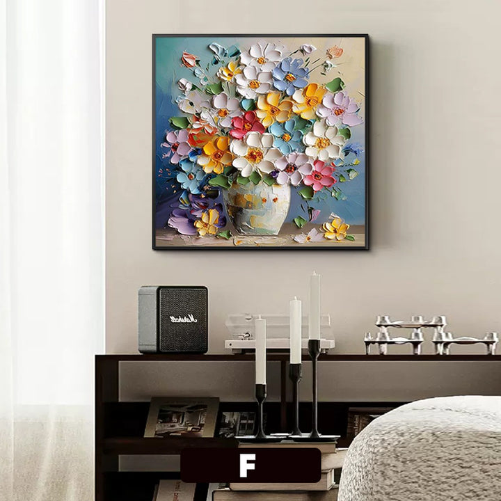 Floral 3D Textured Canvas Wall Art