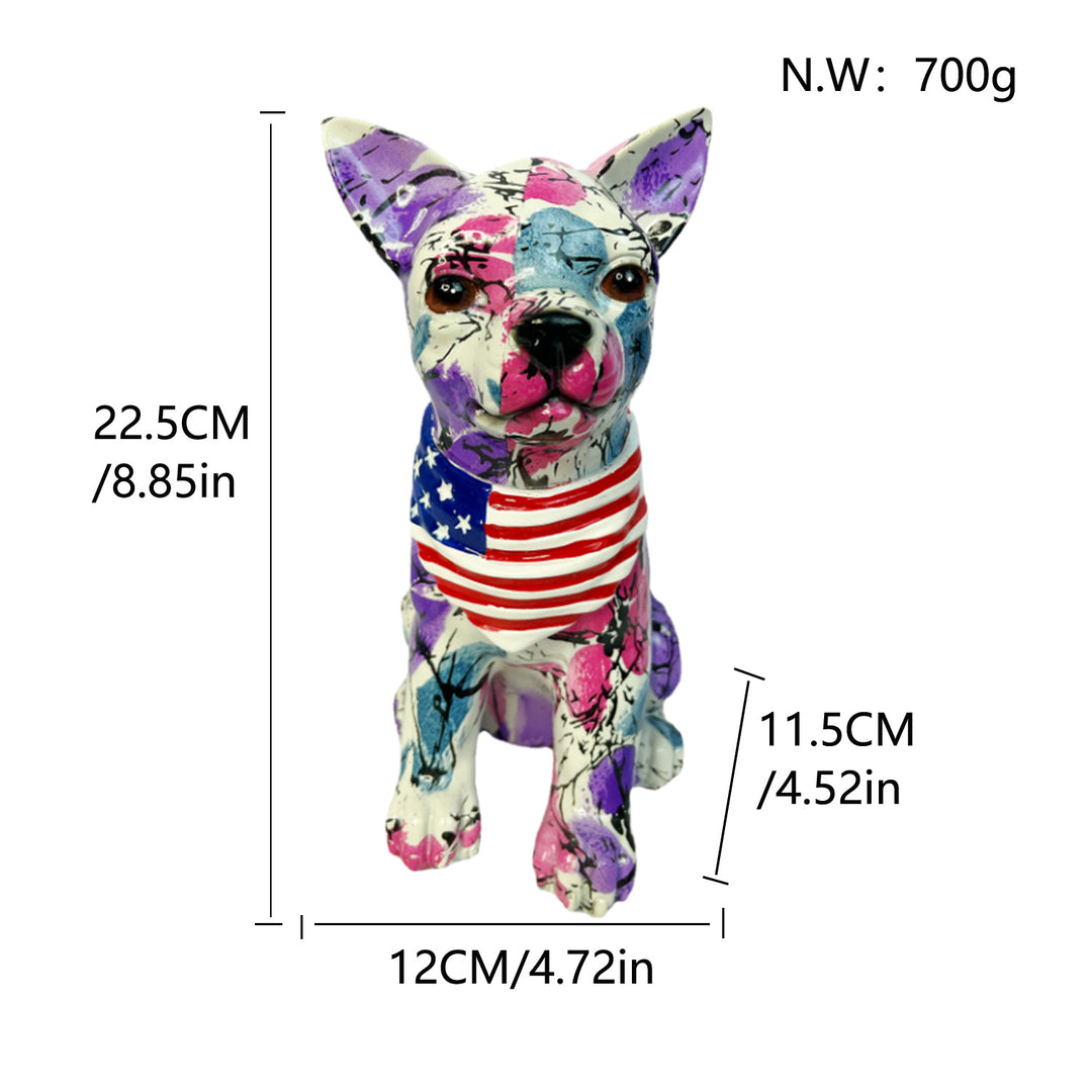 Colorful decorative figure of a dog in modern design