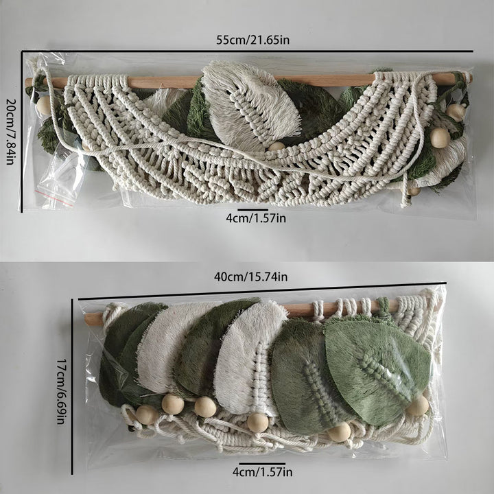 Macrame Wall Decoration with Leaf Design