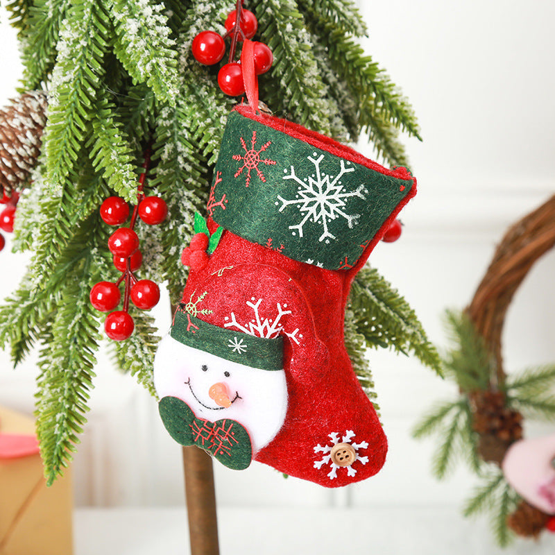Festive Christmas stocking with reindeer motif