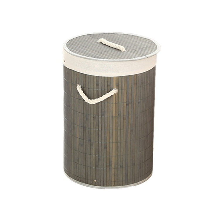Elegant Laundry Basket Made of Bamboo with Practical Lid
