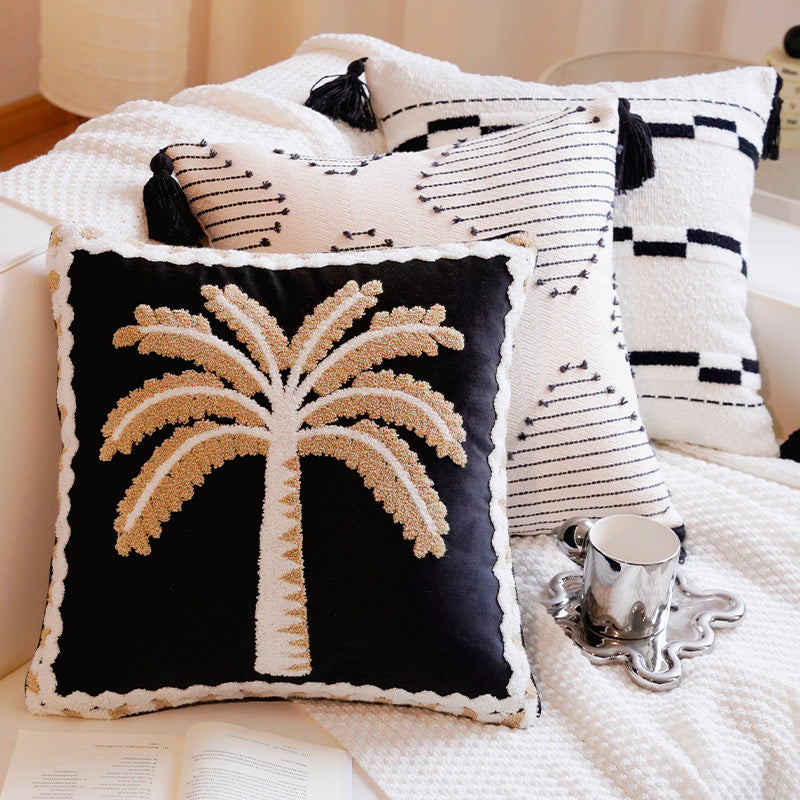Decorative Palm Tree Pattern Throw Pillow