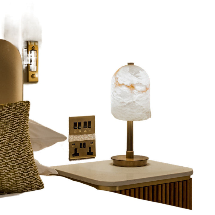 Contemporary natural stone table lamp