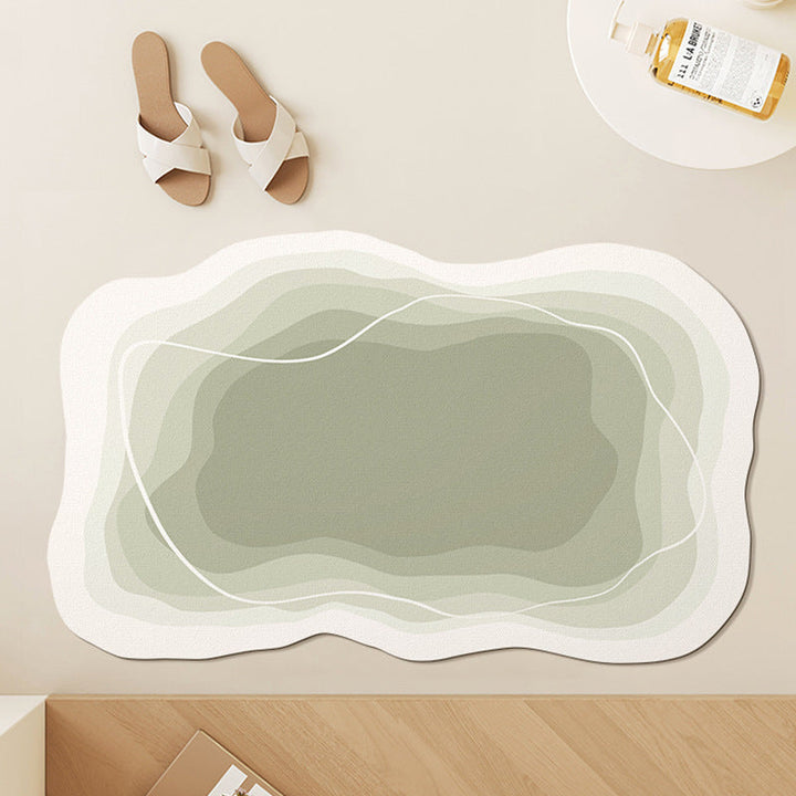 Modern Abstract Contoured Bath Mat