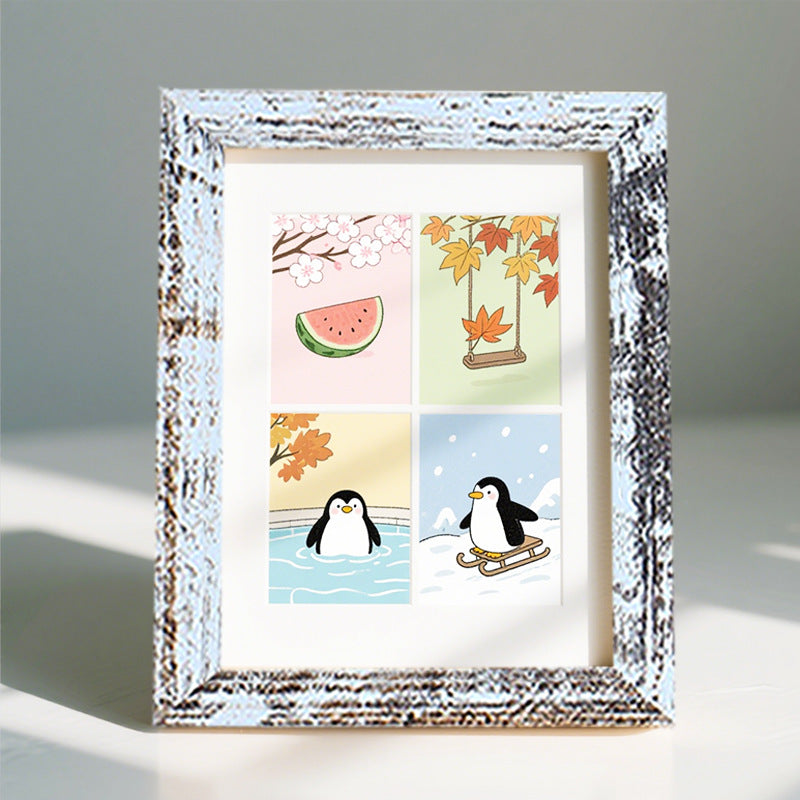 Whimsical Penguin Themed Art Frame