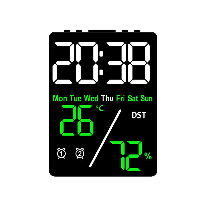 Digital Alarm Clock with Hygrometer and Temperature Display