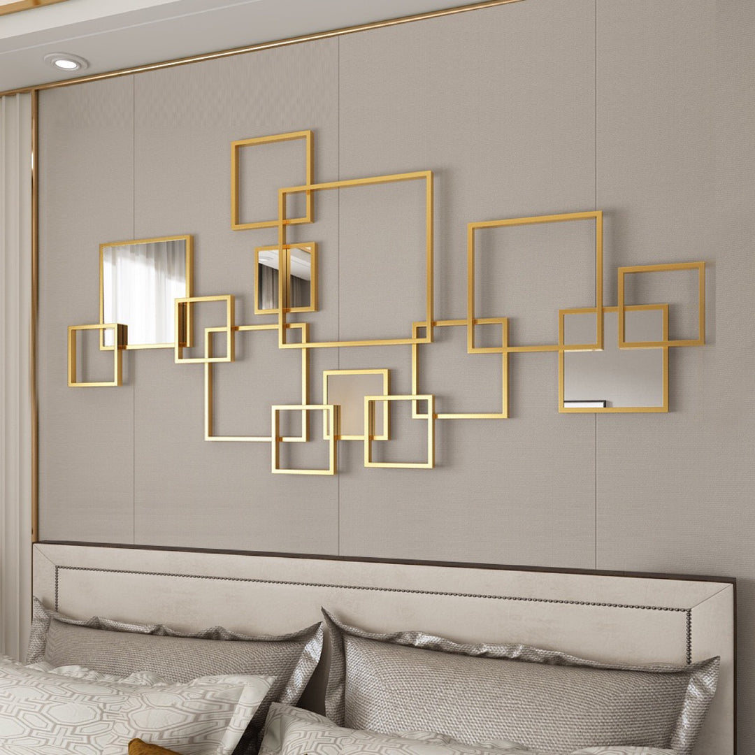 Abstract Geometric Wall Mirror Set