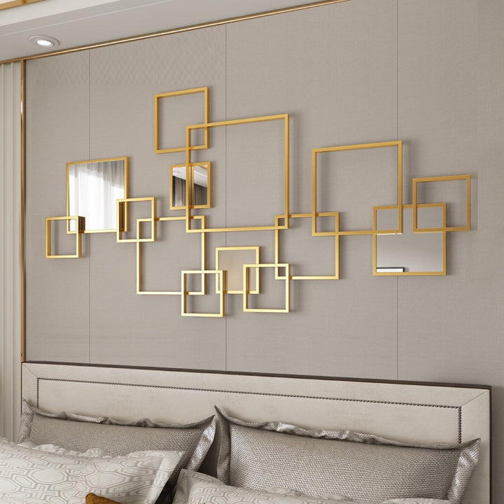 Abstract Geometric Wall Mirror Set