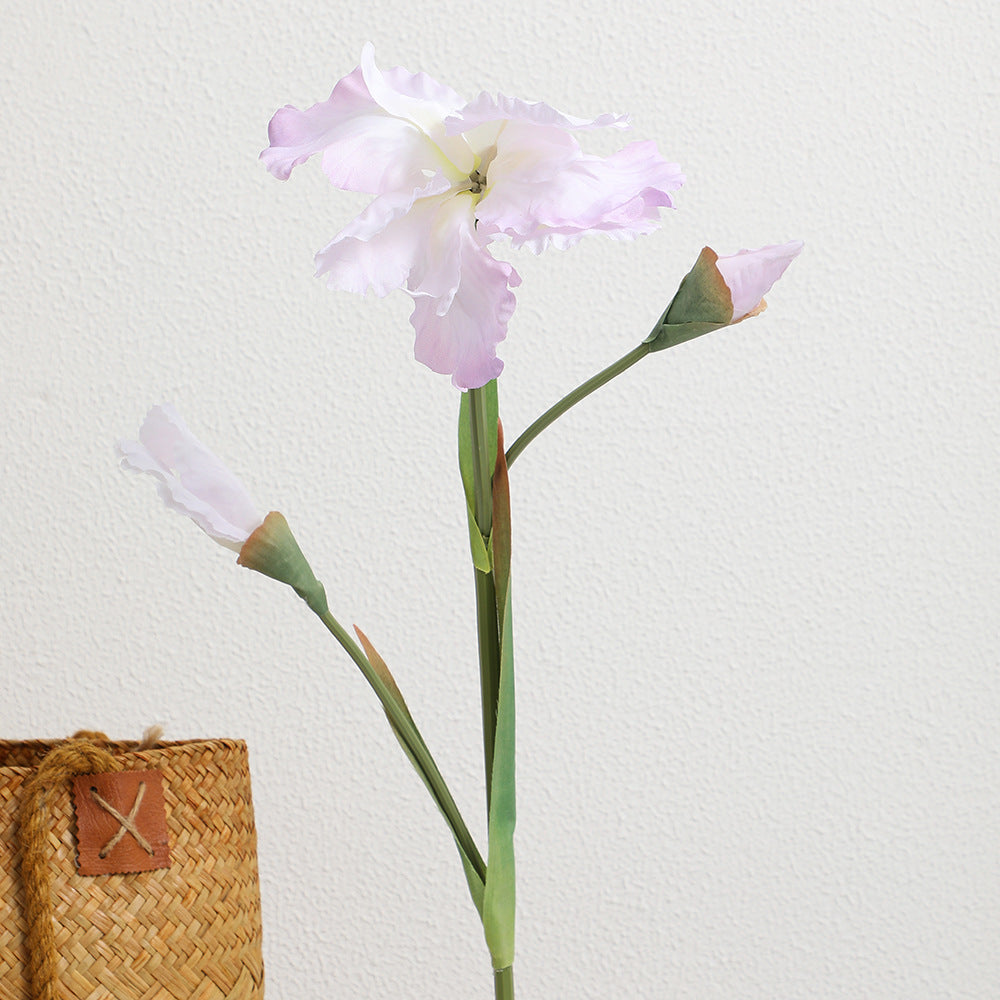 Artificial Iris Flower Stem with Realistic Details