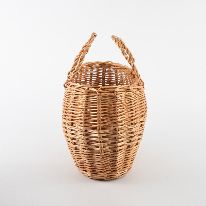 Storage basket made of natural wickerwork