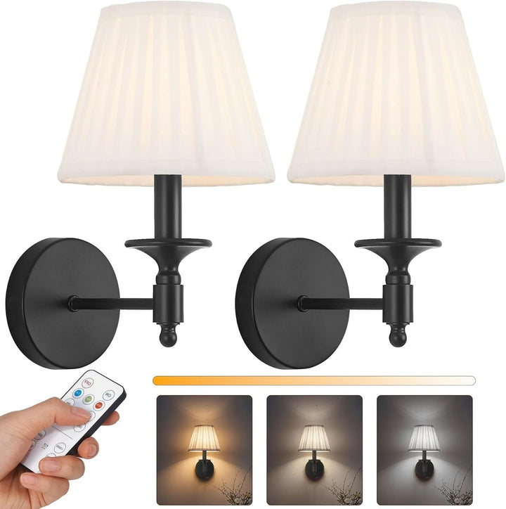 Remote-controlled wall lamp