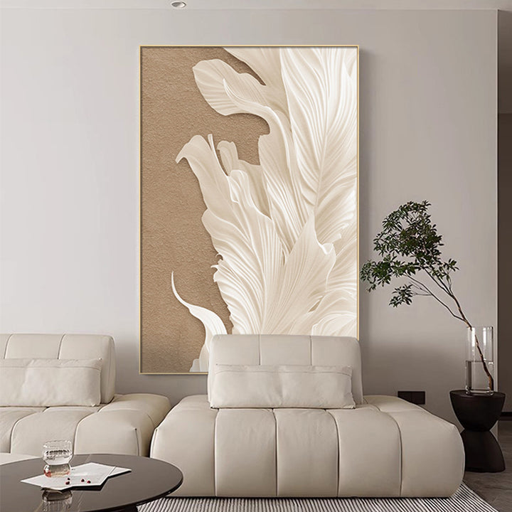 Elegant Floral Textured Wall Art