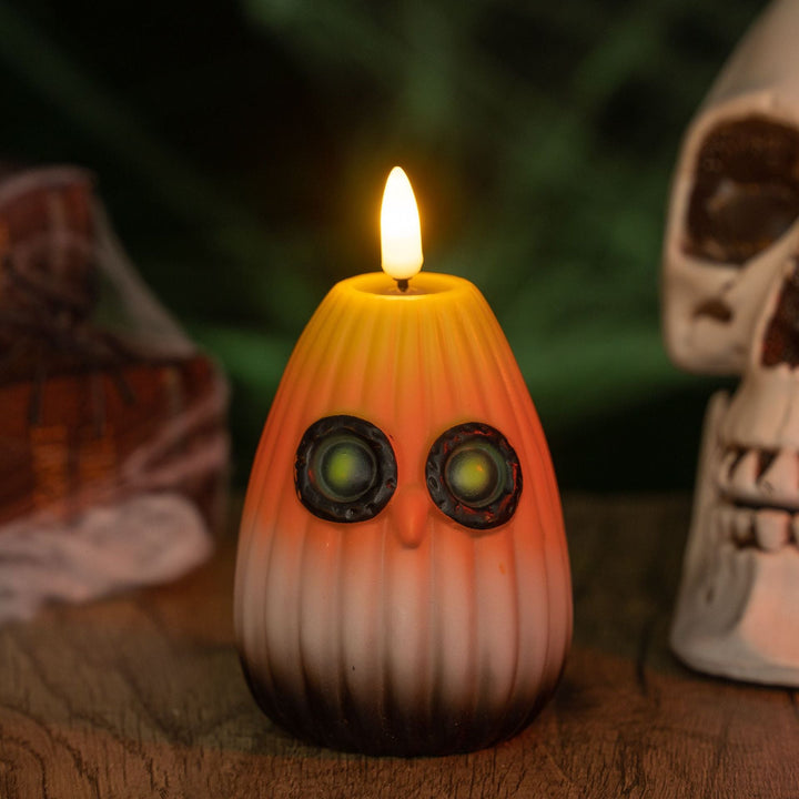 Creepy LED pumpkin lantern