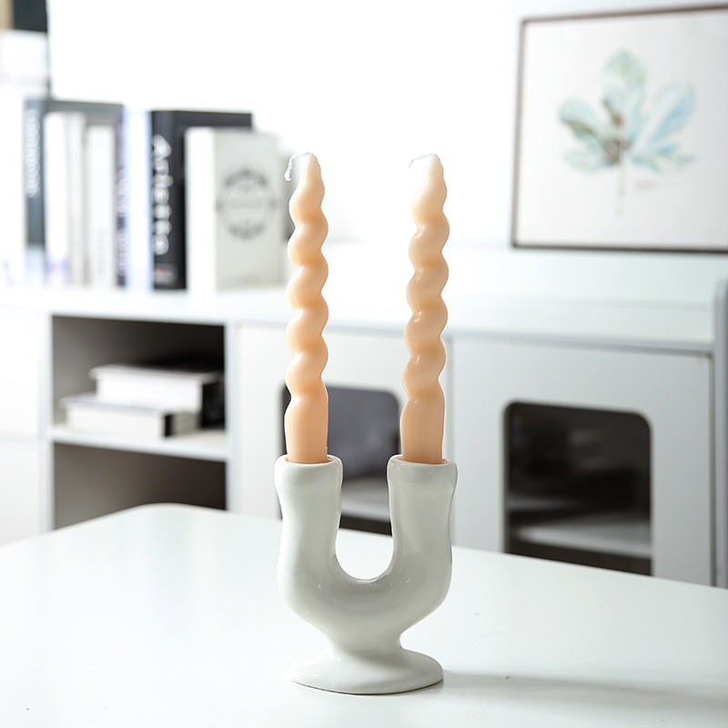 Artistic Double Chamber Candle Holder