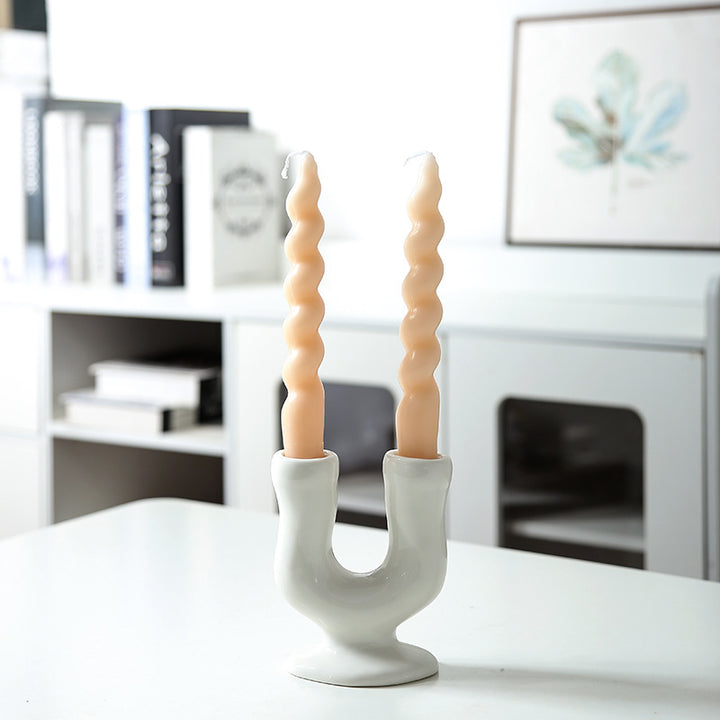 Artistic Double Chamber Candle Holder