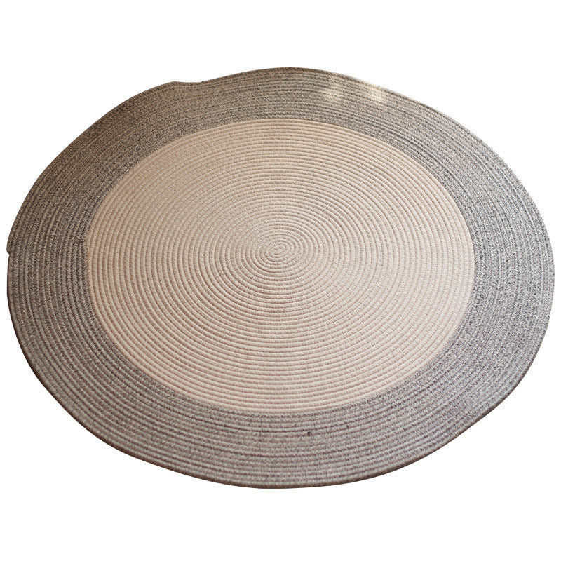 Round woven rug
