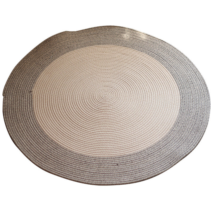 Round woven rug