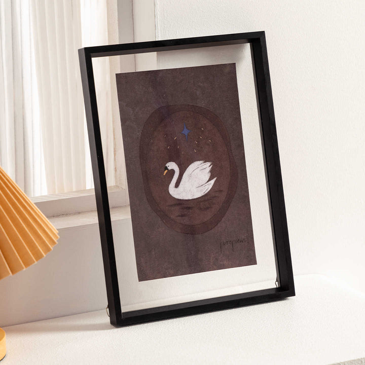 Artistic Framed Cat Illustration