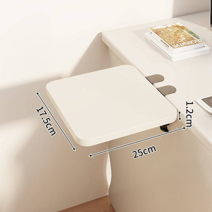Compact Foldable Clip-On Desk-Edge Shelf