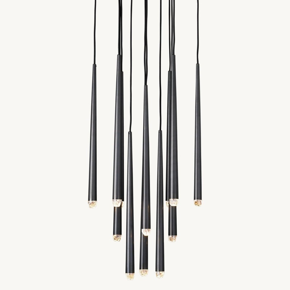 Hanging pipe pendant light
