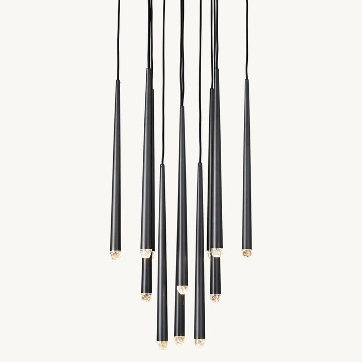 Hanging pipe pendant light