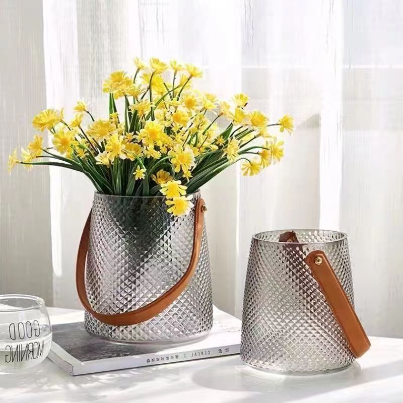 Decorative Textured Glass Ice Bucket