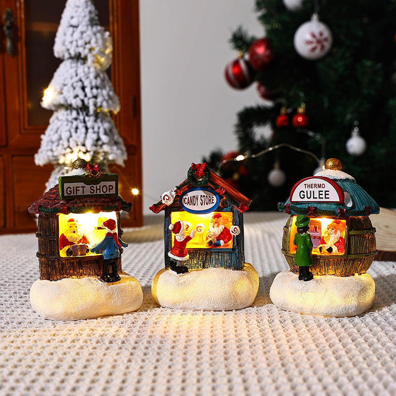 Illuminated Christmas village decoration