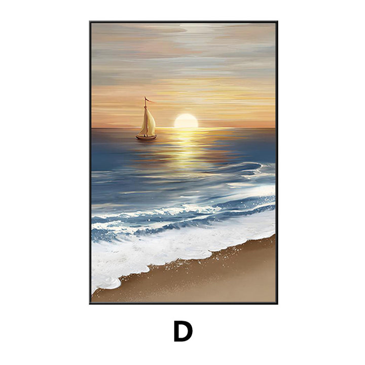 Coastal Beach Landscape Framed Wall Art